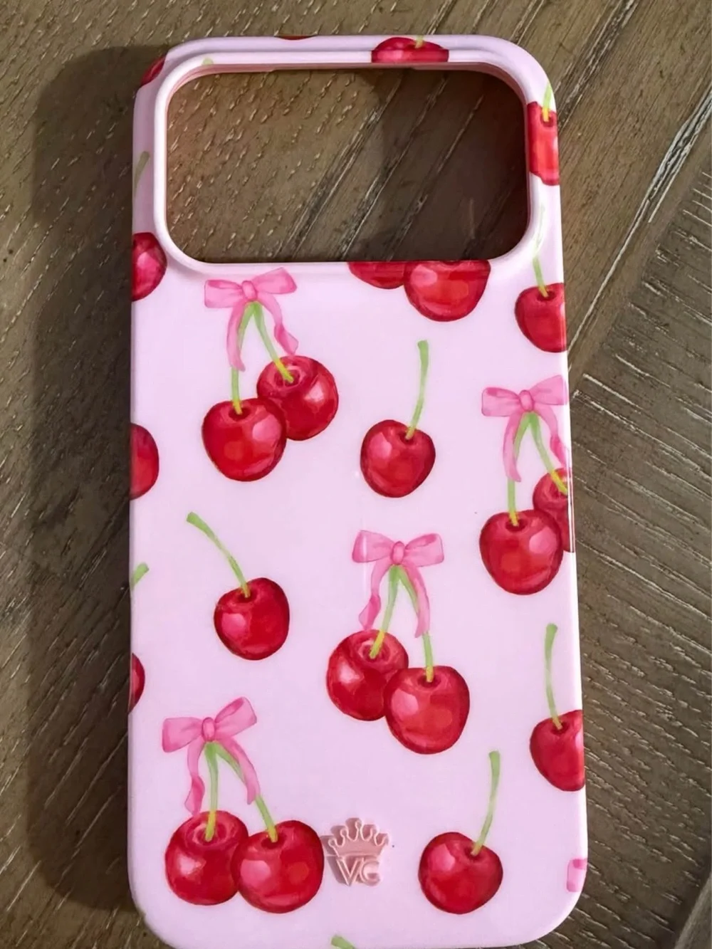 Pink Cherry Pattern Phone Case VELVET CAVIAR iPhone 17 Pro Max